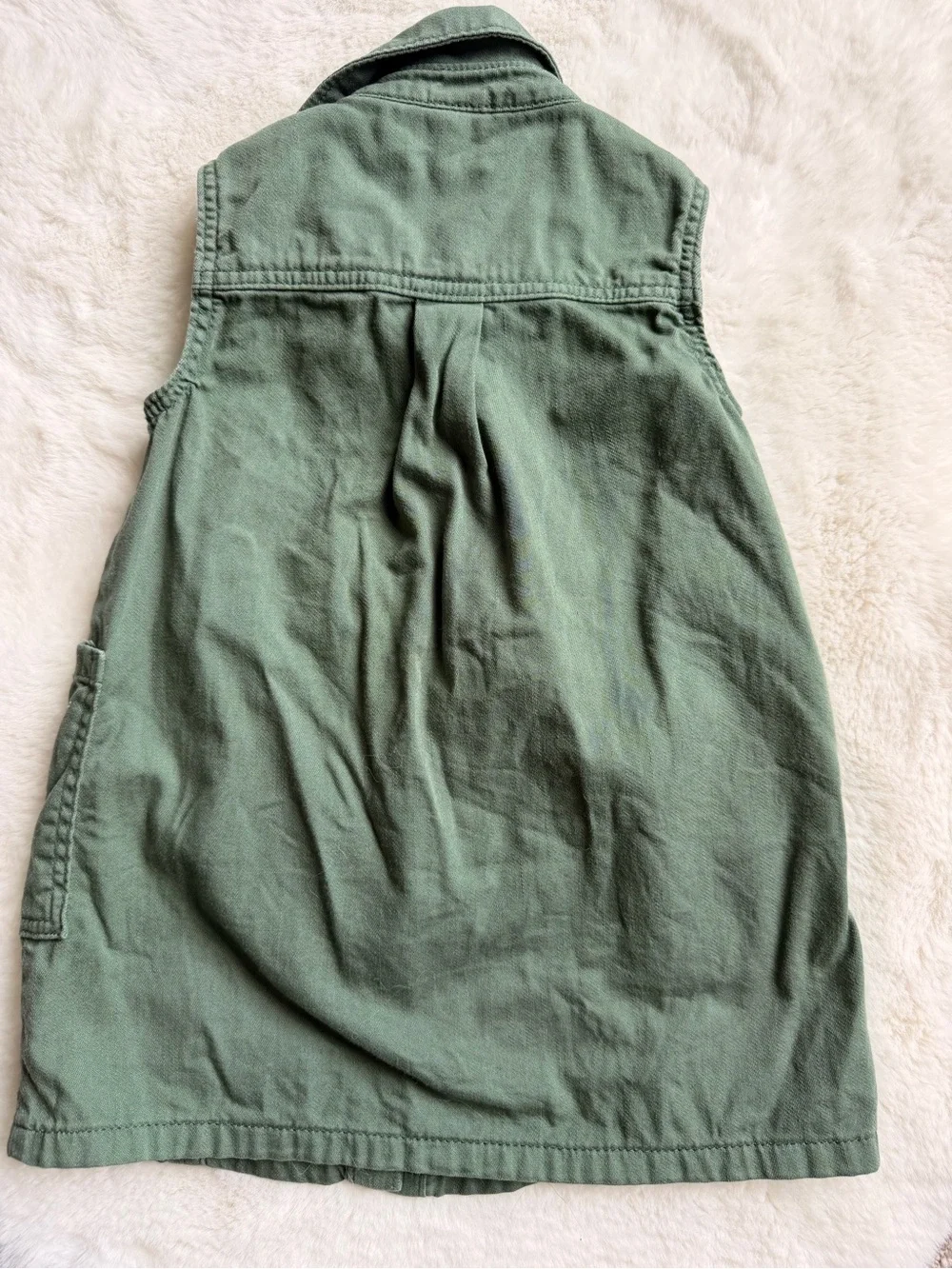 Baby GAP Girls Olive Green Utility Dress